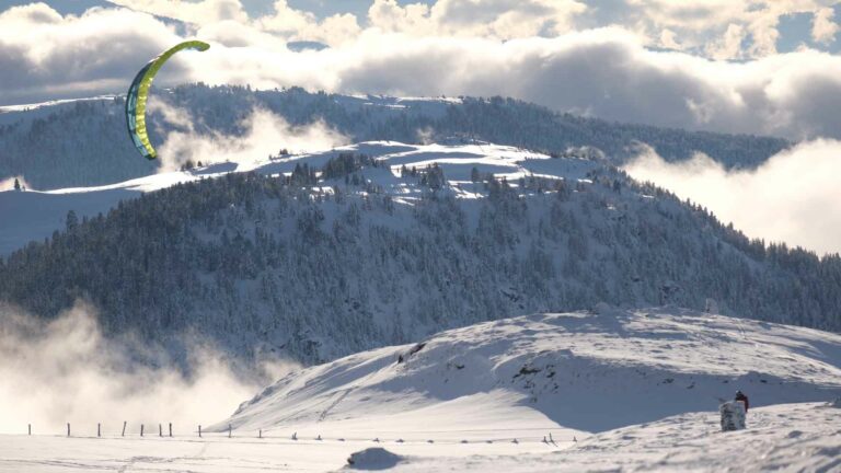 Snowkiten im alpinen Bereich mit Flysurfer Peak