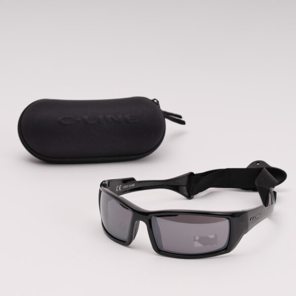 C-Line Kitebrille und Wassersportbrille gemeinsam mit Hardcase und Kopfschlaufe, Gläser der Kategorie 3